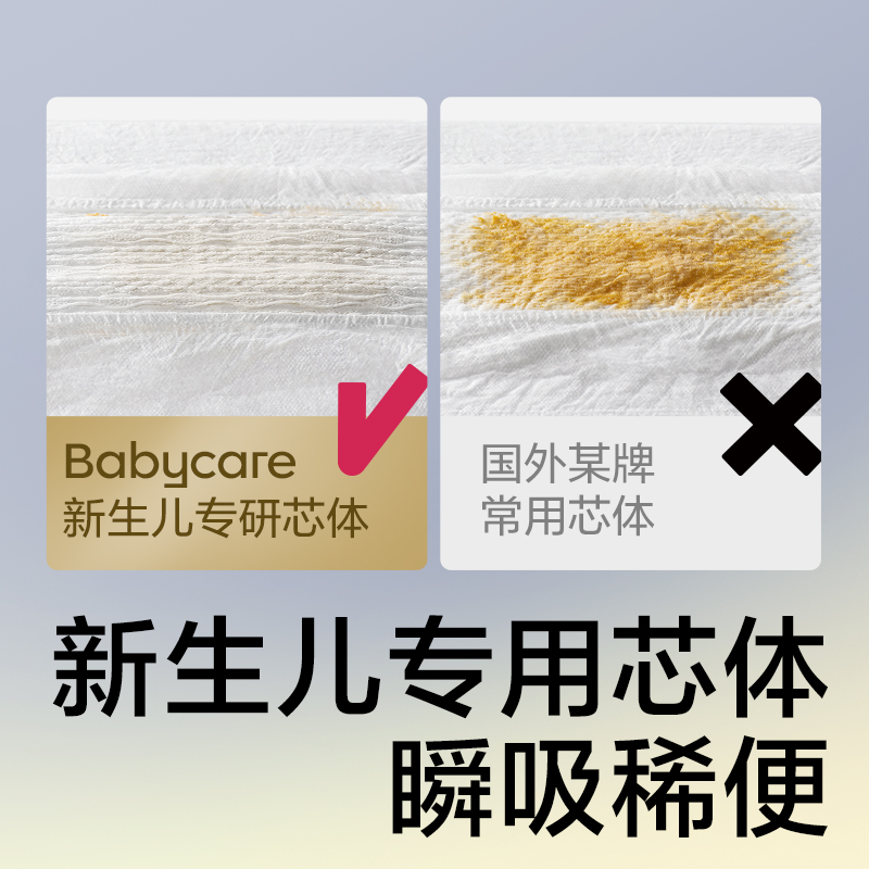 babycare专研臀肌纸尿裤超薄透气新生儿婴儿宝宝尿不湿NBS码1箱