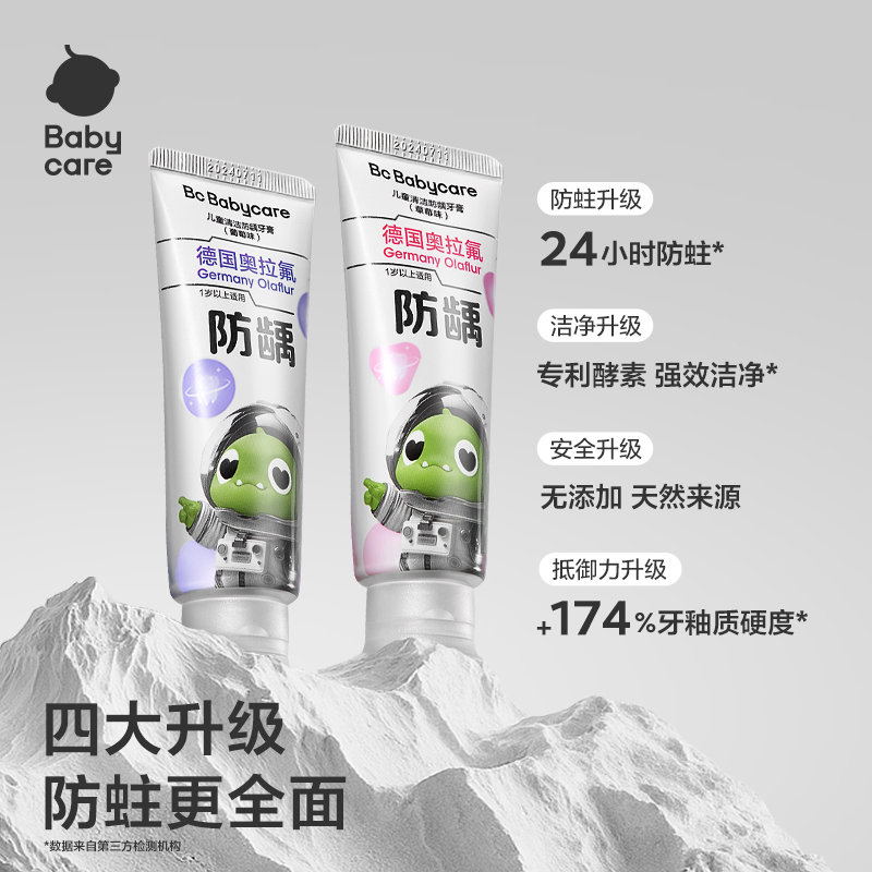 【2支更划算】babycare儿童牙膏6-12岁含氟防蛀中大童换牙护牙龈