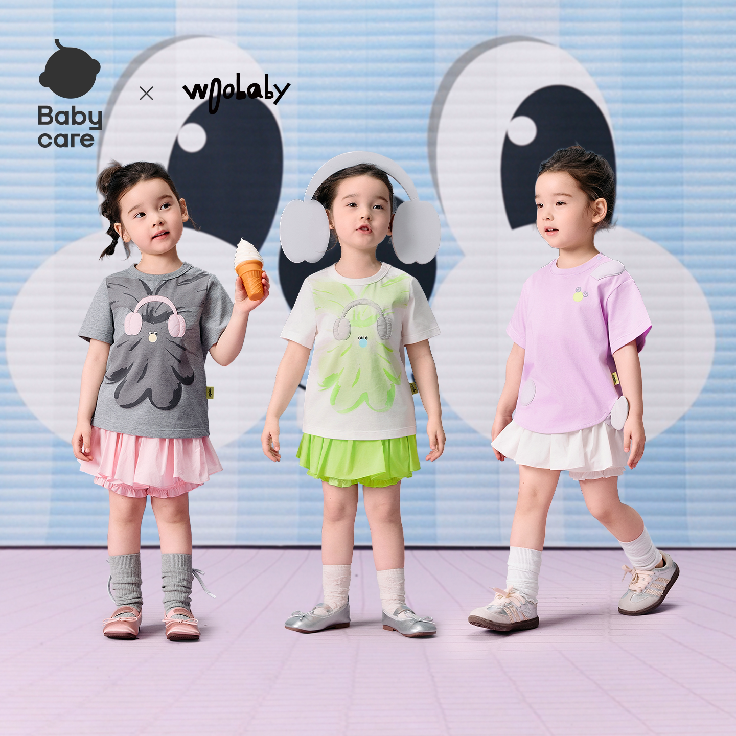 babycare童装女童宝宝26夏新品纯棉芭蕾风裙裤A字裙短裤公主裙
