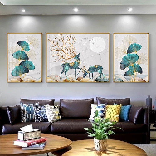 Cross -STITCH 2023 Новая линейная вышивка гостиная большая трехэтажная картинка Рекрутирование богатства оленя, простая вышивка ручной работы цветов