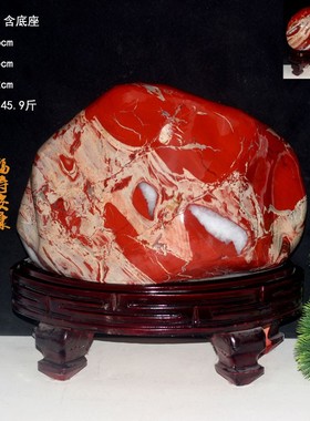 天然客厅鸡血石南非红碧玉