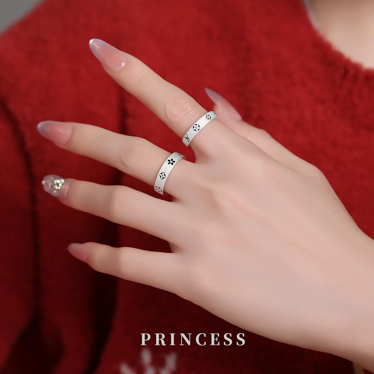 999 sterling silver sparkling presbyopia ring custom baby's breath couple ring sterling silver custom planet culture ring for women