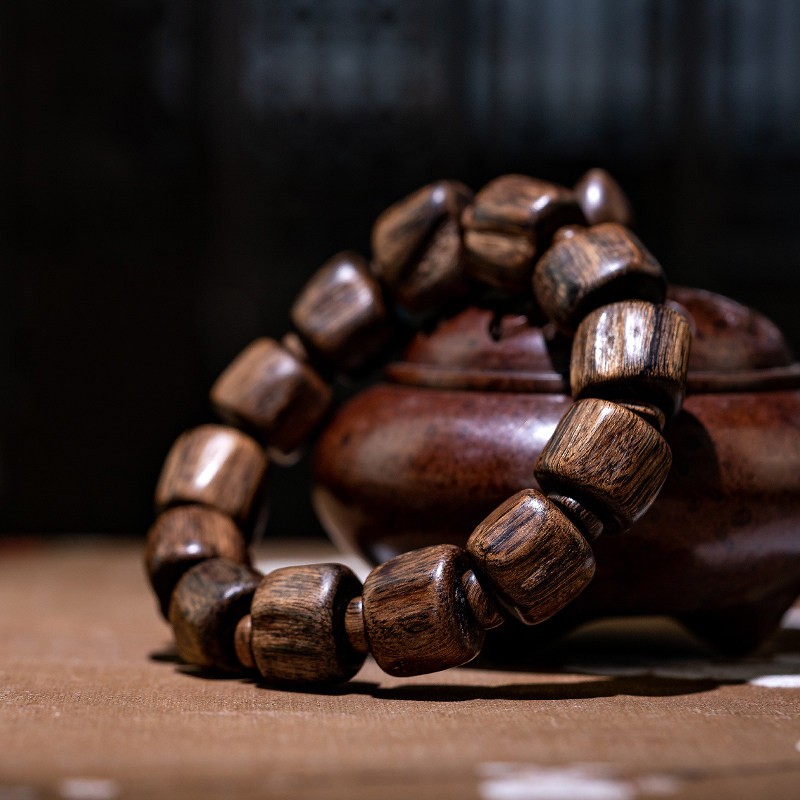 沉水级文莱沉香手串保真老料沉香木佛珠男士款随形手链桶珠收藏级,淘宝优惠券,粉丝福利购,淘宝优惠卷