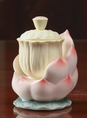 速发陶瓷贡天供水七莲八供佛前斋碗八吉祥佛具宝花佛供碗上供小碗