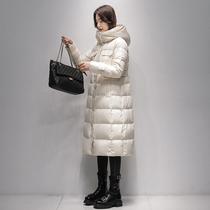 High quality No stock Lower shelf mid-length down jacket Female 90 suede white duck suede 2023 Winter new Korean version lady