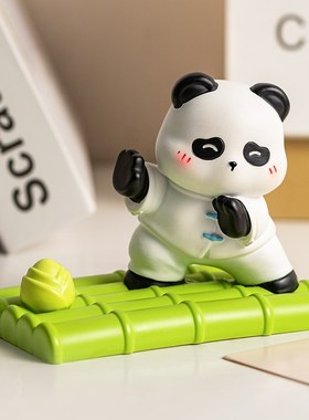 速发创意可日熊猫小摆件办公室桌面实用装饰品送闺礼生爱蜜物