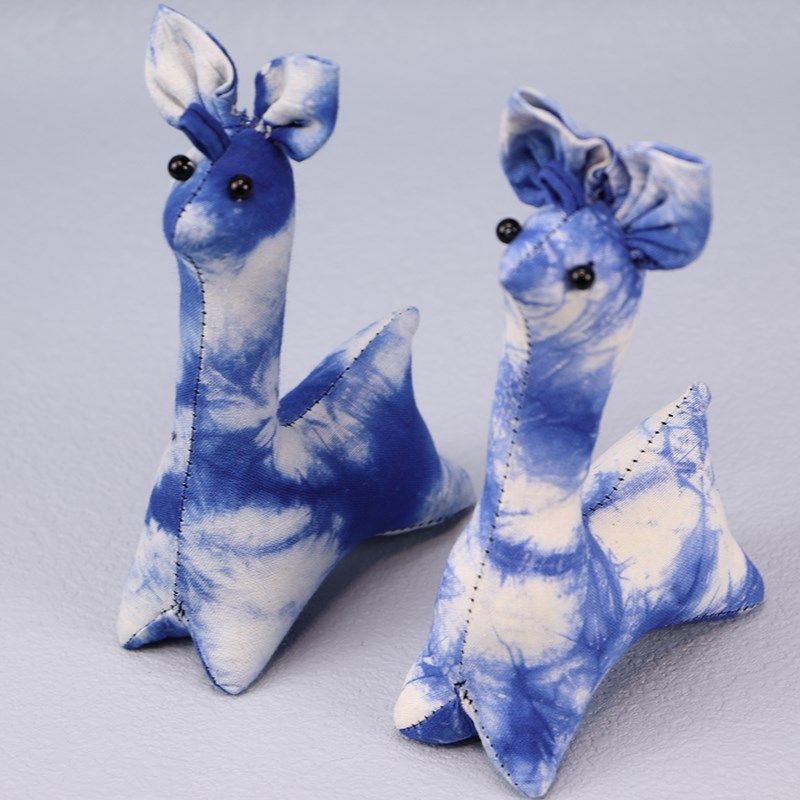 速发批  发云南大小白族手工扎染理鹿布艺玩偶儿伴玩具动物摆件童,淘宝优惠券,粉丝福利购,淘宝优惠卷