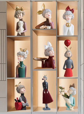 速发蝴蝶结孩轻奢风创意玄关收视托装摆件家居客厅电纳柜盘饰品