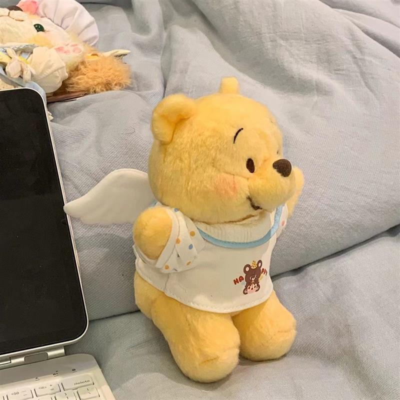 天使噗噗维尼小熊公仔可爱高颜值送女友毛绒生日礼物玩偶布偶娃娃