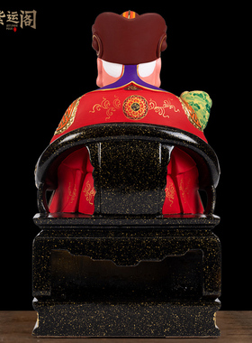 速发香樟木土地公佛家像用室内大福公伯德正神像土地公摆件