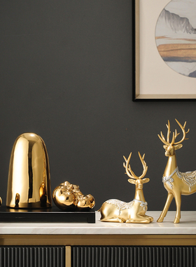 速发金山银山摆公室品饰品办件工艺装家居样板房软装高级感高端大