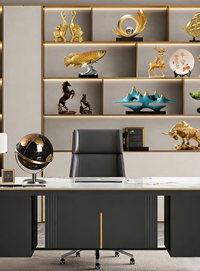 办公室2026新款酒柜装饰摆件轻奢高端大气上档次摆件高档老板领导