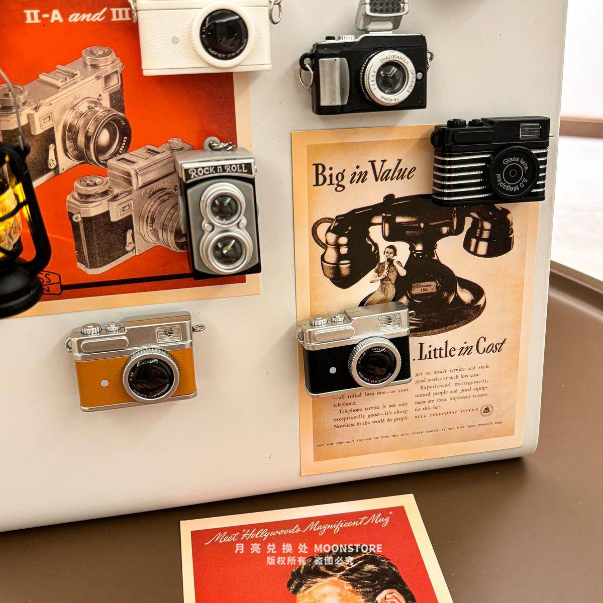 ins复古迷你相机冰箱贴磁吸单反照相机入户门洞洞板照片墙装饰,淘宝优惠券,粉丝福利购,淘宝优惠卷