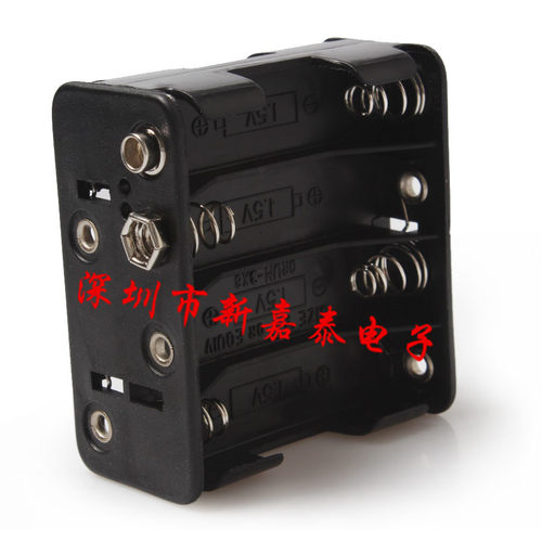 5号8节背叠带9v扣电池盒 8aa背靠背电池盒12v 五号八节 - 图1