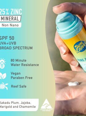 Sunzapper潜水专用防晒霜保护海洋珊瑚友好冲浪防晒乳防晒霜SPF50
