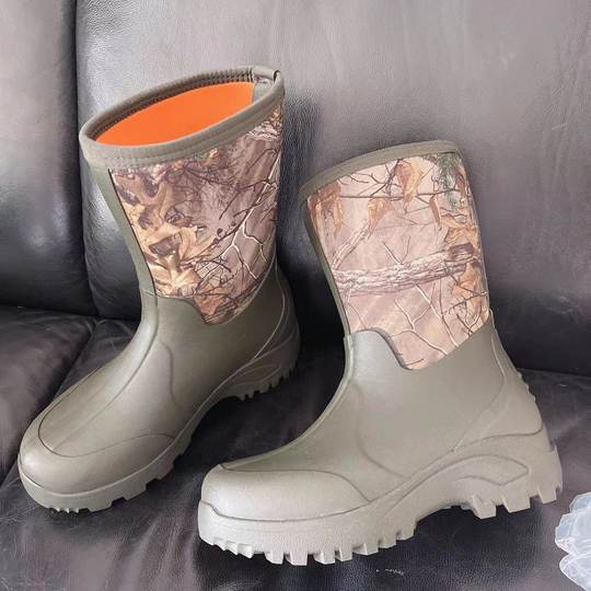 Мужские большие размеры с короткими трубками, внешняя торговля плюс толстые резиновые резиновые сапоги