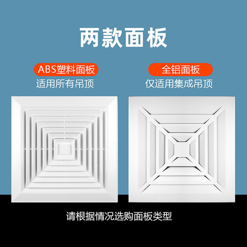 集成吊顶换气扇600x600强力静音60x60排气扇天花石膏板嵌入排风扇 - 图1