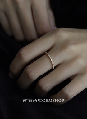 洗手不用摘！925纯银排钻戒指