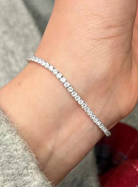 超闪不掉色！纯银百搭锆石手链