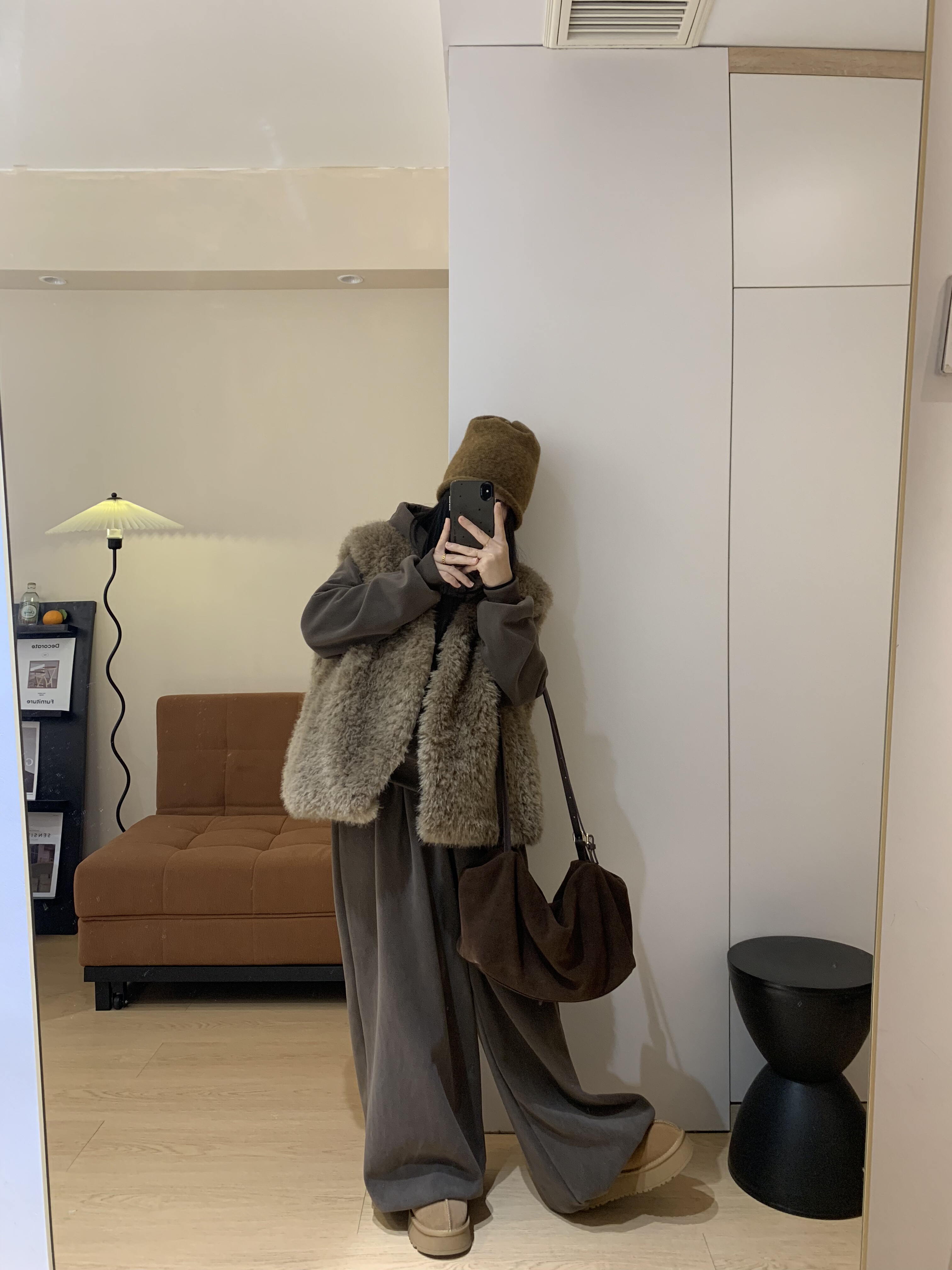 松弛感加厚夹棉环保皮草马甲连帽卫衣阔腿裤三件套装秋冬女装,淘宝优惠券,粉丝福利购,淘宝优惠卷