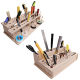 Leather tool holder solid wood storage rack