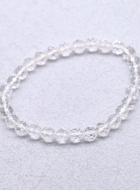 5a级刻面白水晶手链sl白色防辐射