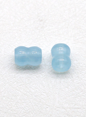 【海蓝宝路路通平安扣】6A天然正品冰种鼓珠腰珠隔珠 水晶散珠diy