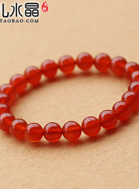 7a级巴西天然红玛瑙sl红色手链
