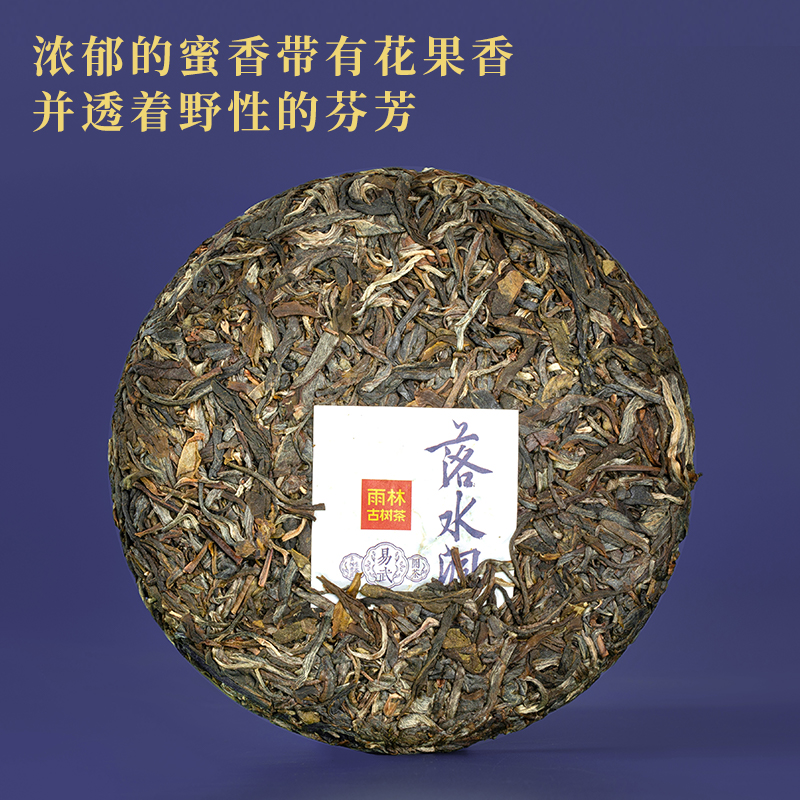 雨林古树茶落水洞易武七村八寨之一古树普洱茶生饼茶-图0