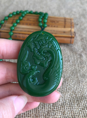 火凤凰朱雀吊坠五行缺火补火离为火卦随身挂件男女礼物玉石项链