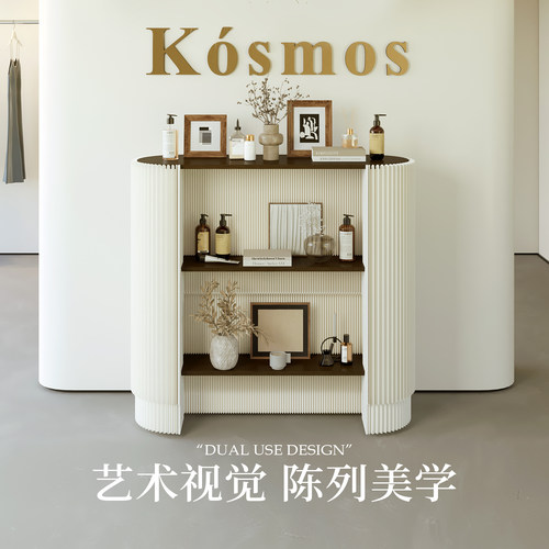 十八纸格栅展架商品展示台橱窗展示架陈列货架收纳展柜落地装饰台 - 图3