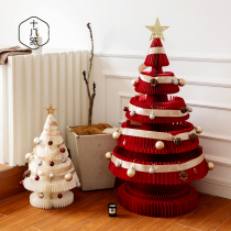 eighteen paper Christmas tree Home Accessories Shop Window Props Mall Festive Decorations Creative desktop Living room Swaying Pieces