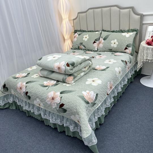 Qiye Autumn Milk Velvet Bed Cover Four-piece Padded Skirt