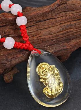 四叶草天使钱袋貔貅吊坠