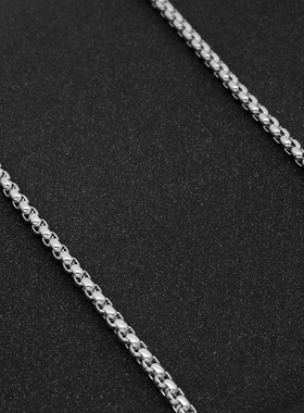 316方形珍珠项链钛钢链子钛钢