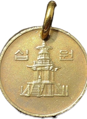 韩国复古项链钥匙幸运币饰品吊坠