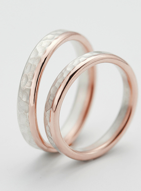 原创情侣足银戒指轻奢小众定制