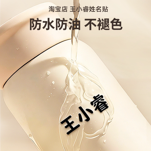 姓名贴定制中小学生儿童撕膜留字名字贴立体防水文具用品转印贴纸 - 图1