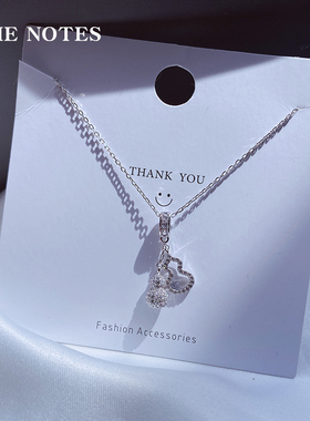 纯银项链女锁骨链可爱葫芦简约网红ins风韩国银饰品生日礼物七夕