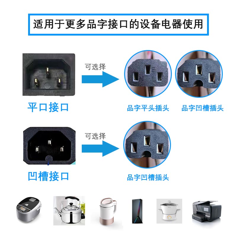 2.5平方5千瓦电饭锅线大功率三孔线多星锅电水壶豆浆机电脑电源线