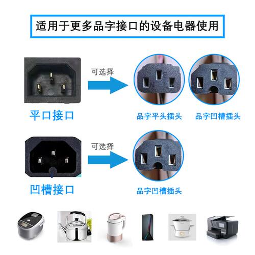 2.5平方大功率加粗铜电水壶多功能电锅电源线通用电脑三孔连接线 - 图1