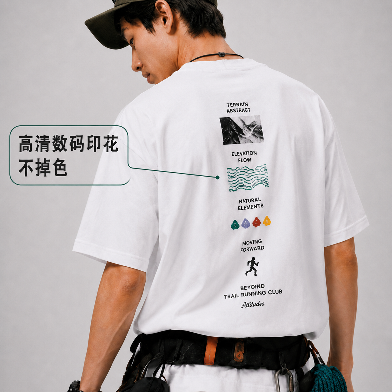 BENPANDA COMMUTE TO WILD印花短袖T恤男女新款纯棉透气2026夏季
