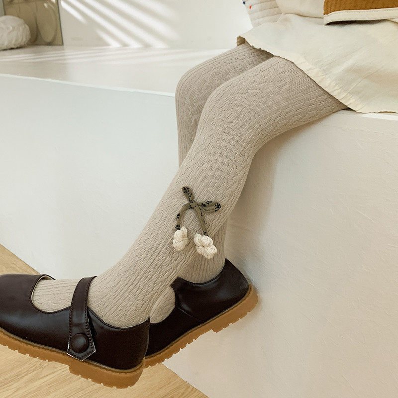 女童孩春秋季薄款纯白色针织棉连裤袜子儿童宝宝打底裤洋气蝴蝶结,淘宝优惠券,粉丝福利购,淘宝优惠卷