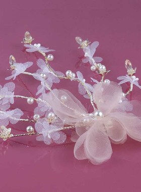 Korean fashion bride romantic wedding hair accessories