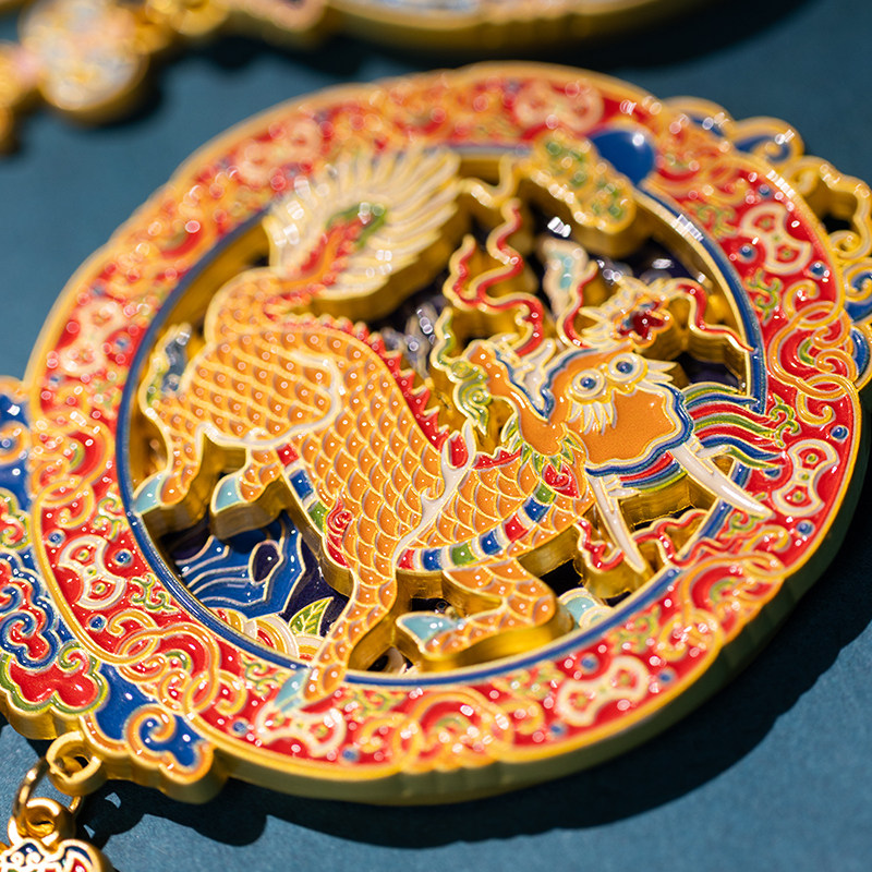 南京云锦研究所博物馆旗开得胜冰箱贴磁贴麒麟文创升学升职伴手礼