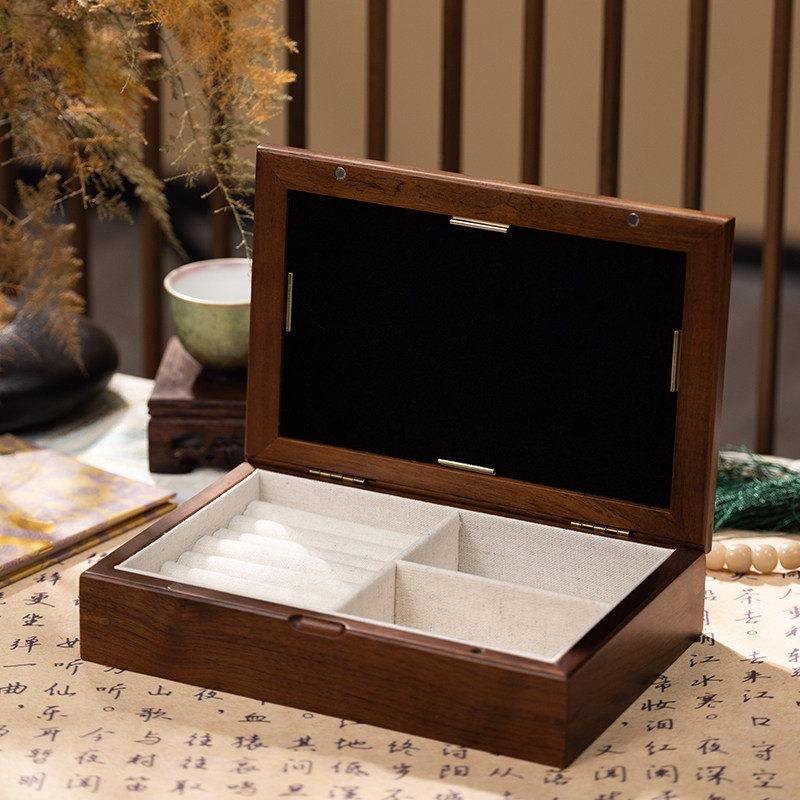 南京云锦研究所博物馆首饰盒实木收纳盒新中式复古珍宝盒礼品礼盒,淘宝优惠券,粉丝福利购,淘宝优惠卷