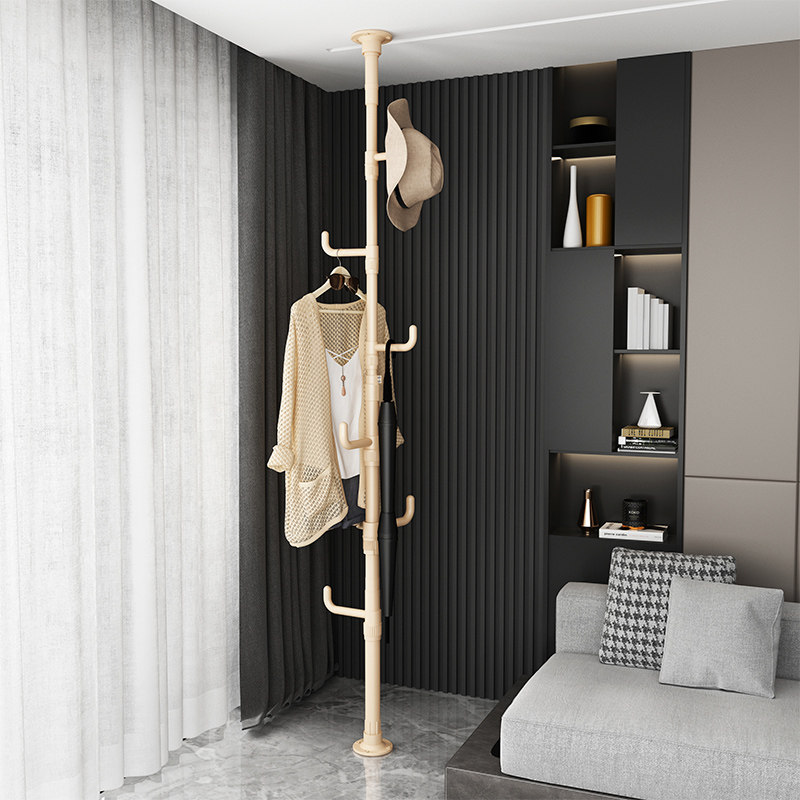 顶天立地挂衣架落地卧室转角衣帽架不占空间加粗晾衣架收纳伸缩杆,淘宝优惠券,粉丝福利购,淘宝优惠卷