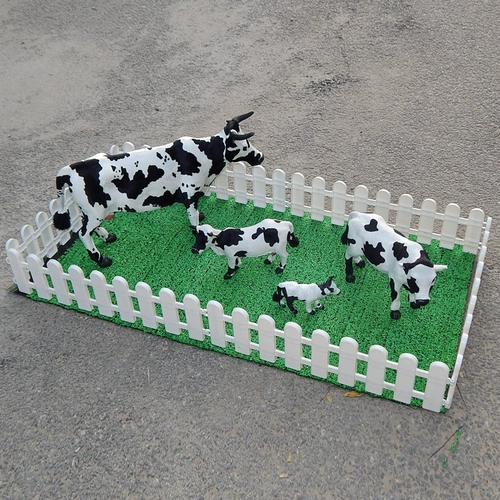 Девять -лечебные магазин 18 цветовой моделирование молочной модели молочная корова модели модели модели игрушек маленькие коровы играют