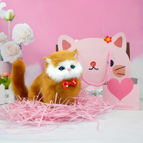 猫咪玩偶毛绒玩具会叫假猫咪仿真小猫猫元素礼物动物模型公仔摆件 - 图3