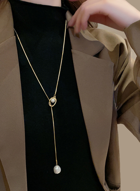 轻奢气质抽拉可调珍珠项链